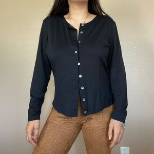 Vintage Black Button Up Cardigan